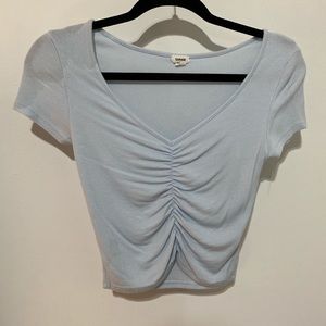 garage blue cinched tee